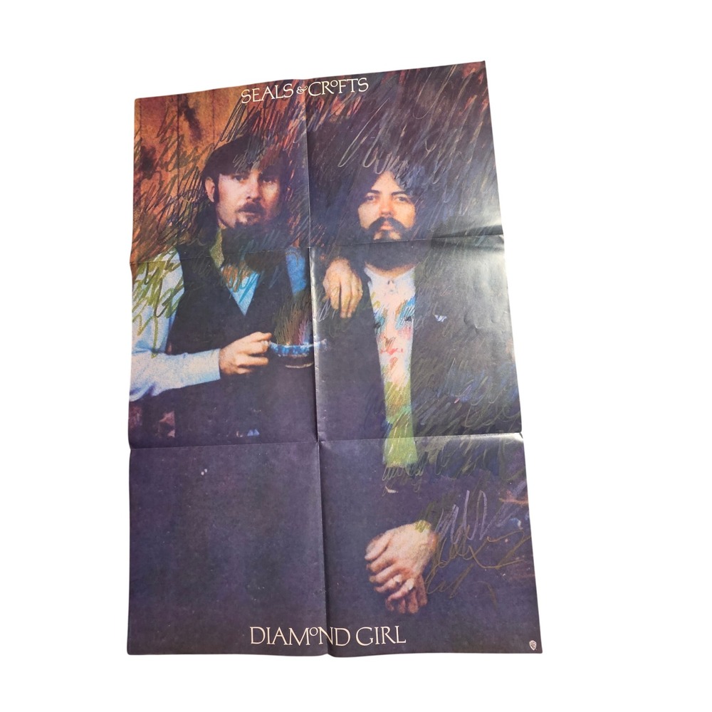 Seals & Crofts Diamond Girl Vintage 1973 Promo Poster 24x36 Warner Bros Rock Pop